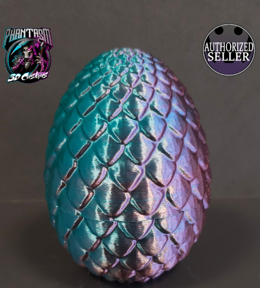 3D Printed Dragon Egg - Pink/Teal